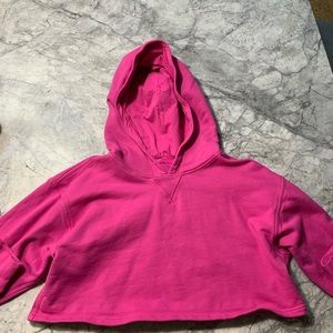 Lululemon all yours cropped hoodie in sonic pink